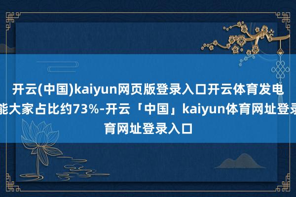 开云(中国)kaiyun网页版登录入口开云体育发电机产能大家占比约73%-开云「中国」kaiyun体育网址登录入口